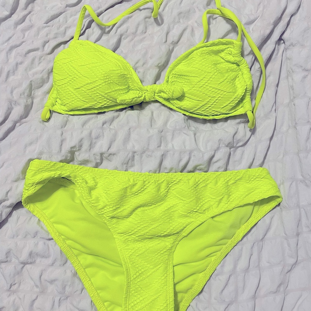 Neon yellow bikini
